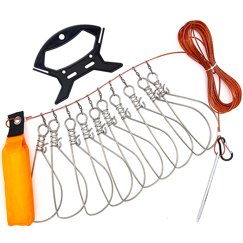 Fishing Equipment Basics - New【Stainless Steel Fishing Lock Buckle Lanyard