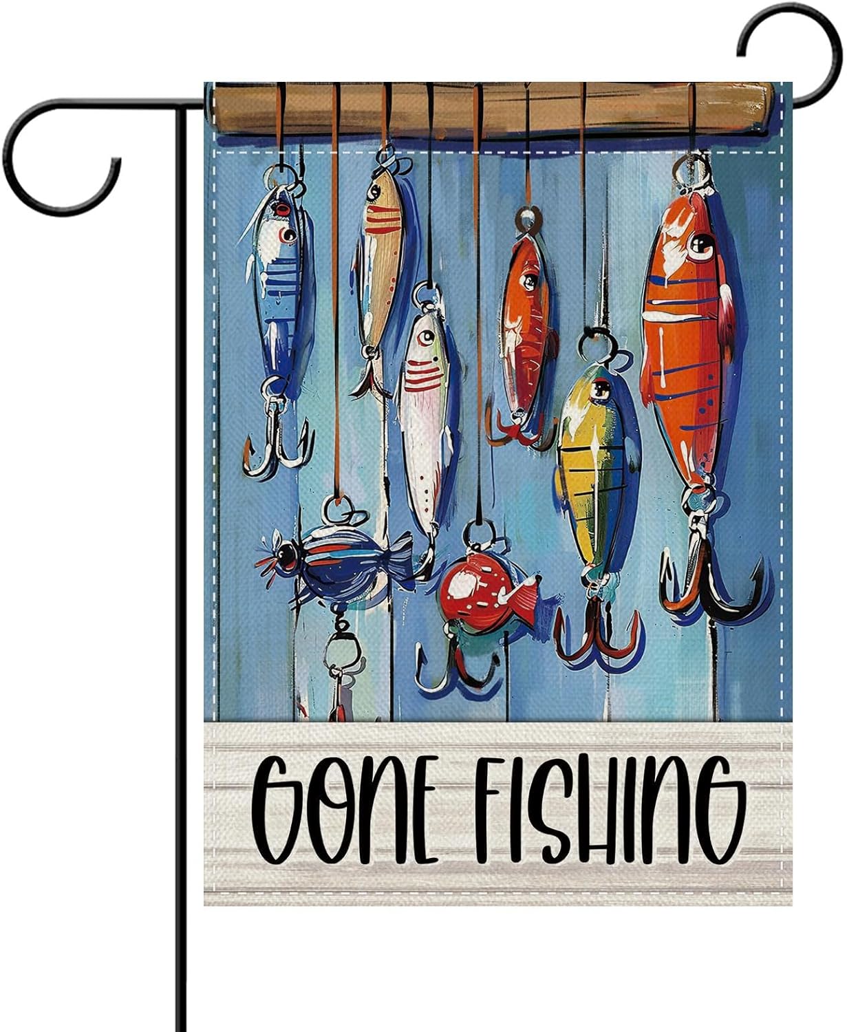 Fishing Lure - Dyrenson Vintage Gone Fishing Lure Decorative