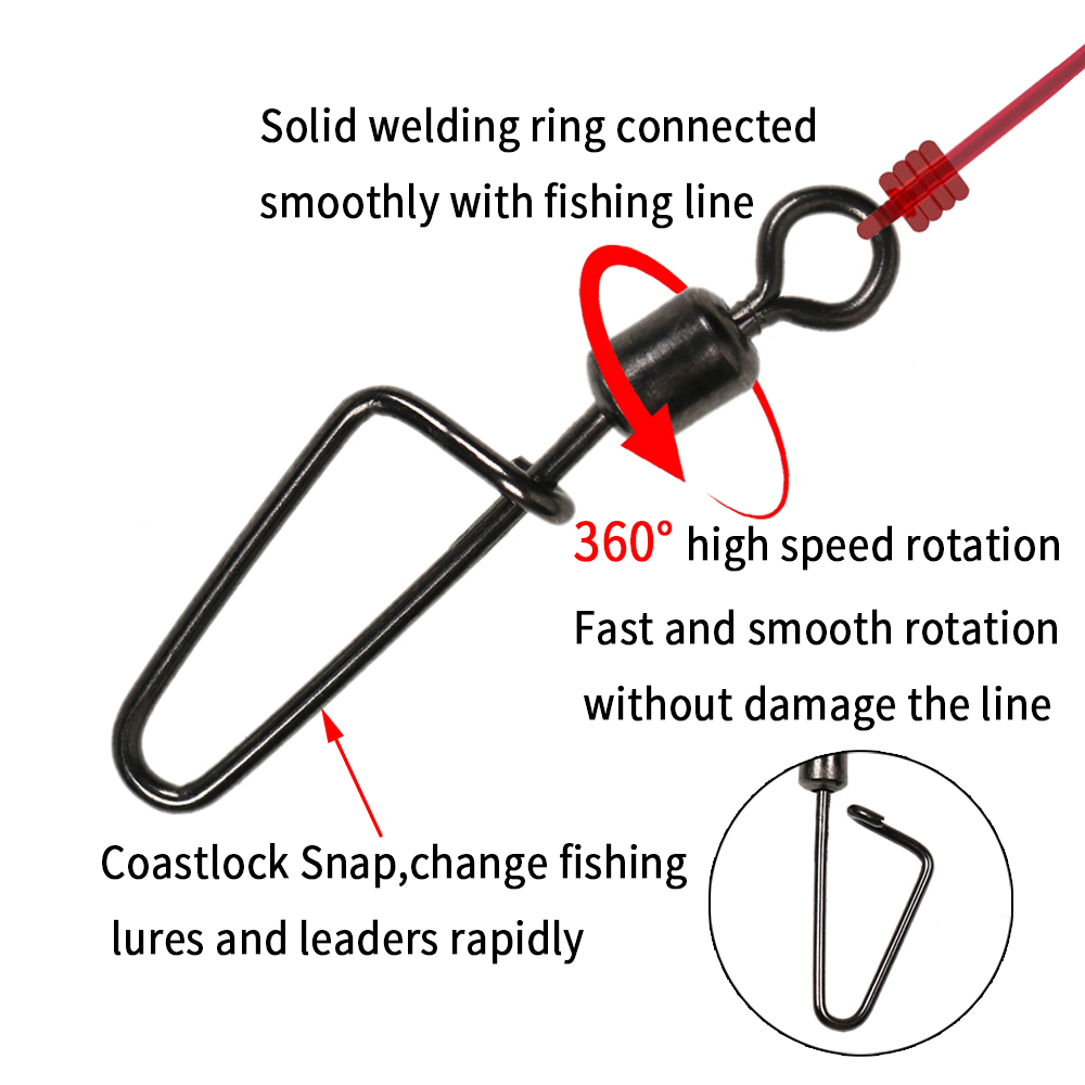 20PCS #12 -1/0 Rolling Swivel  - Fishing Equipment Cheap 评论和价格