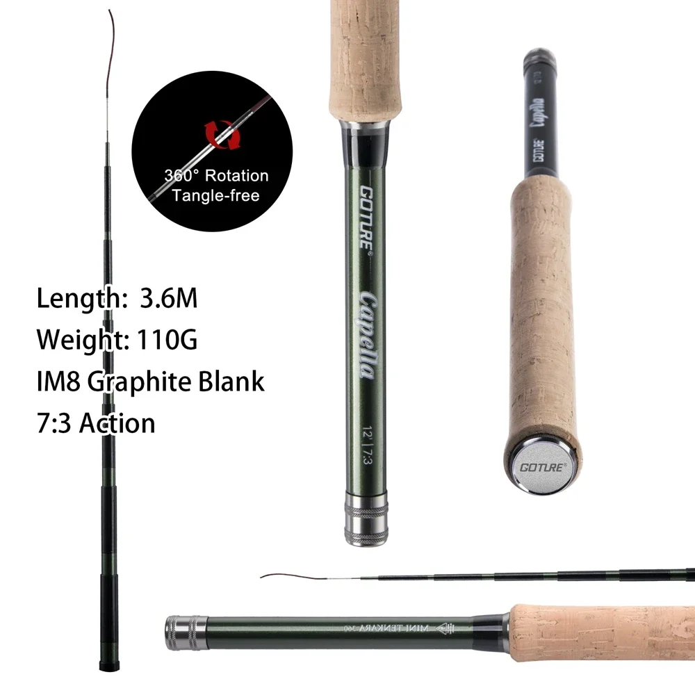 Goture 12FT Classical Tenkara  - Fishing Equipment Fly 评论和价格
